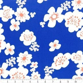 108", blue, coral, cream, cotton, sateen, floral, quilt backing, Ruby Star Society, wide back, quilt backing, Rashida Coleman Hale, whatnot