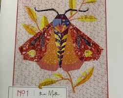 foundation paper pieced pattern of a moth