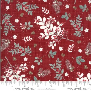 Juniper Brushed - Floral Berry Red