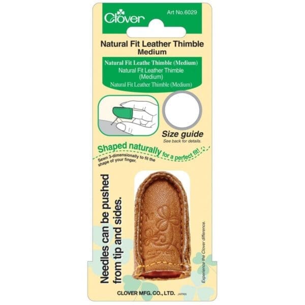 clover leather thimble medium