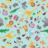 Noah & Friends Mini Menagerie LIGHT AQUA