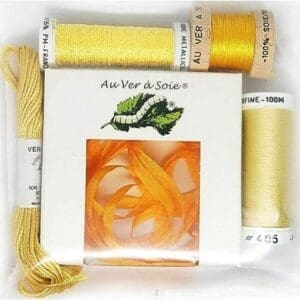 Au Ver a Soie Silk Decorative Pack - Jaune (Yellow)