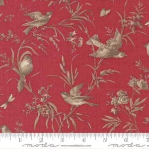Joie de Vivre Moineau Florals Birds Rouge