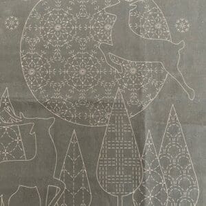 Christmas Sashiko Panel Green