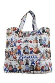 Maison Sajou Sewing Kit Large Tote Bag Farandole Bretonne