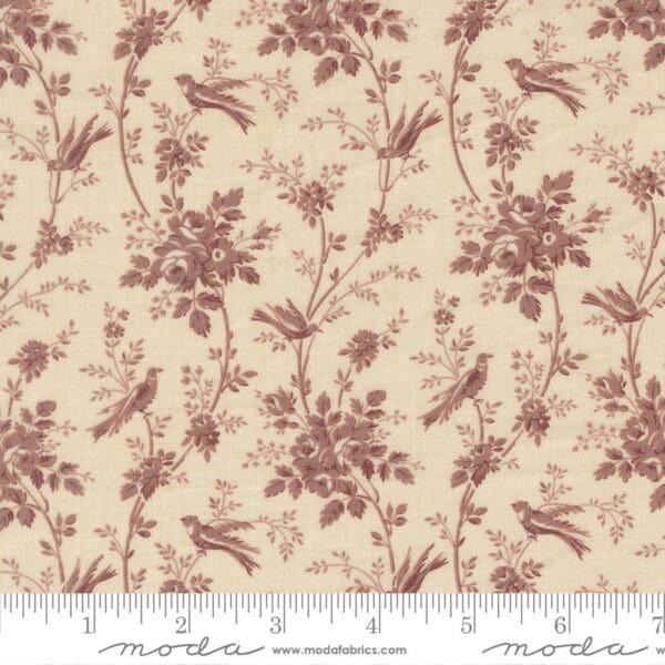 FG Oiseaux Florals Birds Pearl Lavender