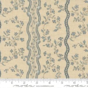 Fleur De Paris Jonquille Stripes Floral Pearl French Blue