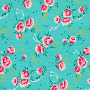 Petit Pan Oilcloth Celadon Peony